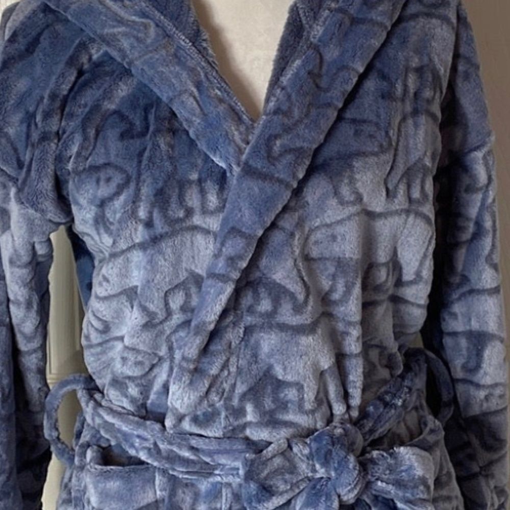 Vera Bradley Fleece Robe - Berry Merry Cool Blue - Picture 4 of 9